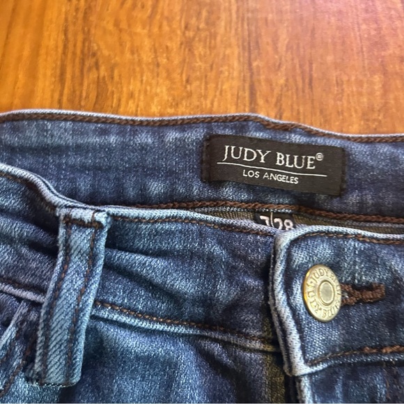 Classic Blue Denim Jeans Judy Blue 7 28 slim fit - Picture 3 of 9